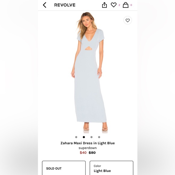 Zahara maxi dress in light blue - super down - Picture 2 of 9